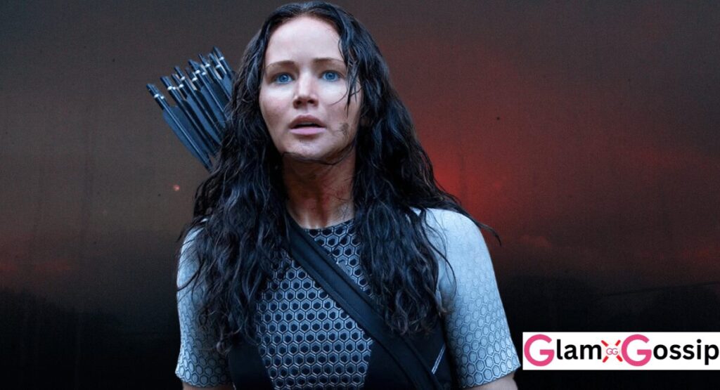 Jennifer Lawrence as Katniss in The Hunger Games Catching Fire