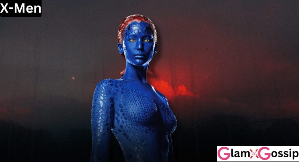 Jennifer Lawrence playing Mystique in X-Men Apocalypse