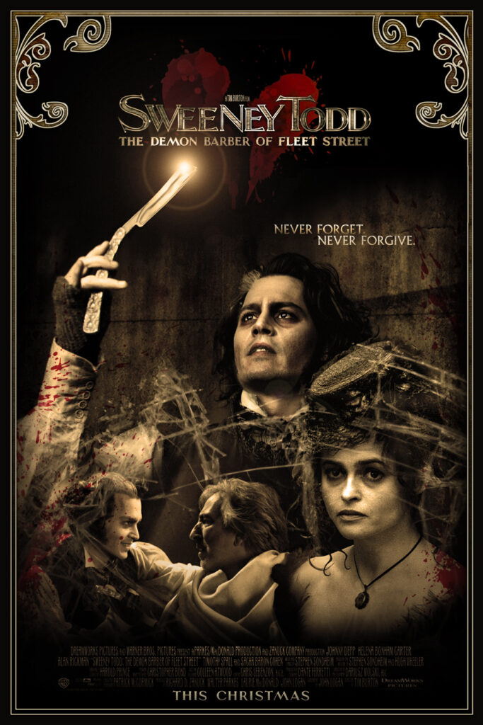 Johnny Depp as the vengeful barber in Sweeney Todd