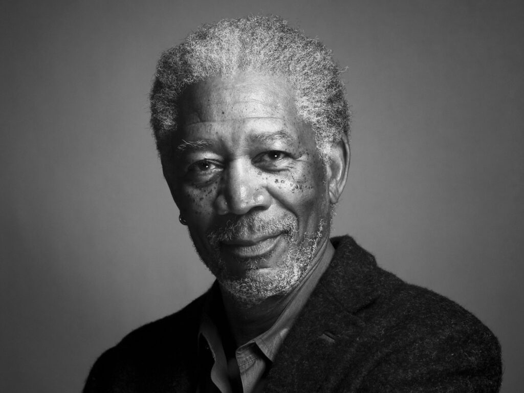 Morgan Freeman playing a professor in the film Lucy