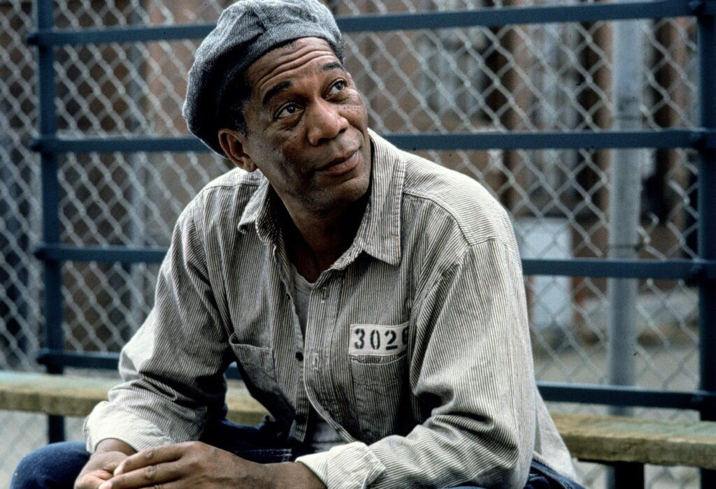 Morgan Freeman as Red in The Shawshank Redemption