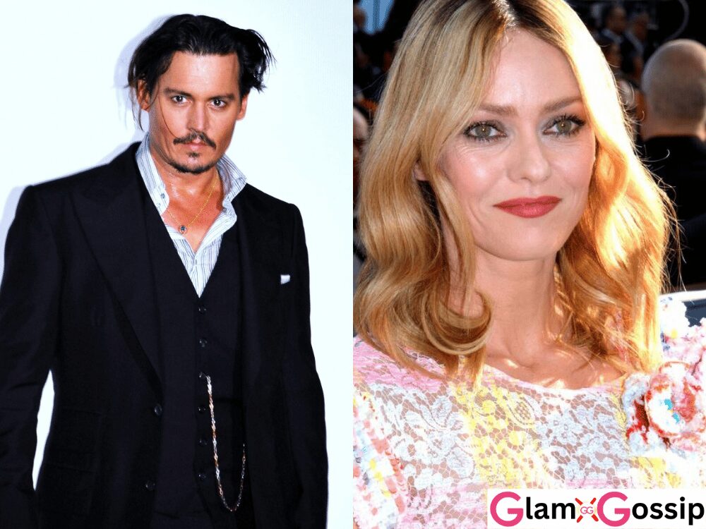 Johnny Depp and Vanessa Paradis together at an event