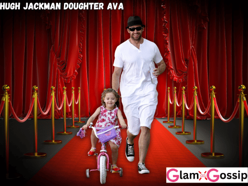Hugh Jackman with his daughter Ava at a family outing