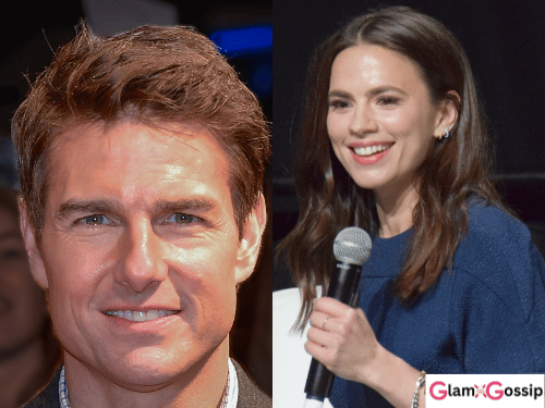 Tom Cruise pictured with Hayley Atwell