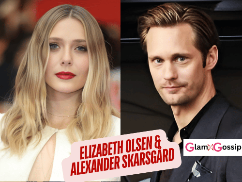 Elizabeth Olsen pictured beside Alexander Skarsgard