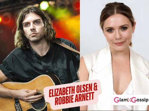 Elizabeth Olsen with husband Robbie Arnett in public