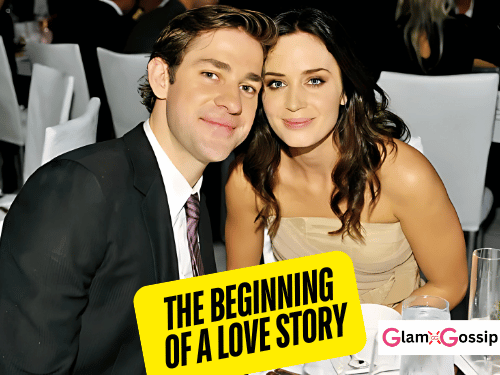 Emily Blunt and John Krasinski at the start of their romance
