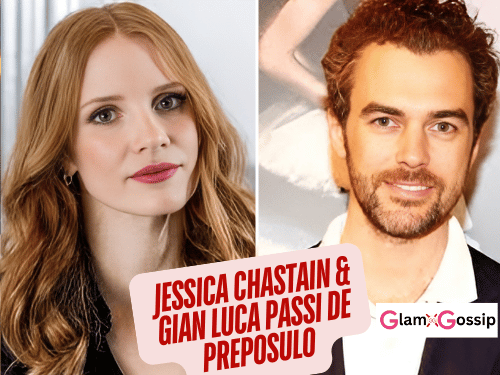 Jessica Chastain with husband Gian Luca Passi de Preposulo