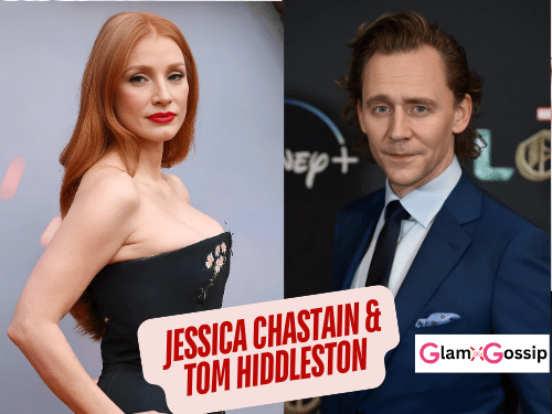 Jessica Chastain and Tom Hiddleston attending an event