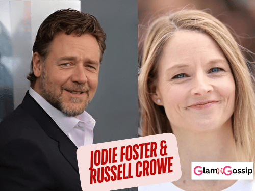 Jodie Foster and Russell Crowe promoting a film together