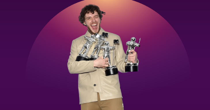 Jack Harlow performing on stage during a live concert
